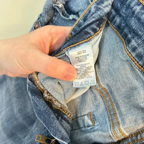 Aeropostale Slim Jean Mens Size 32 x 32 Bundle Medium Wash Blue Denim Whiskering - Picture 7 of 12